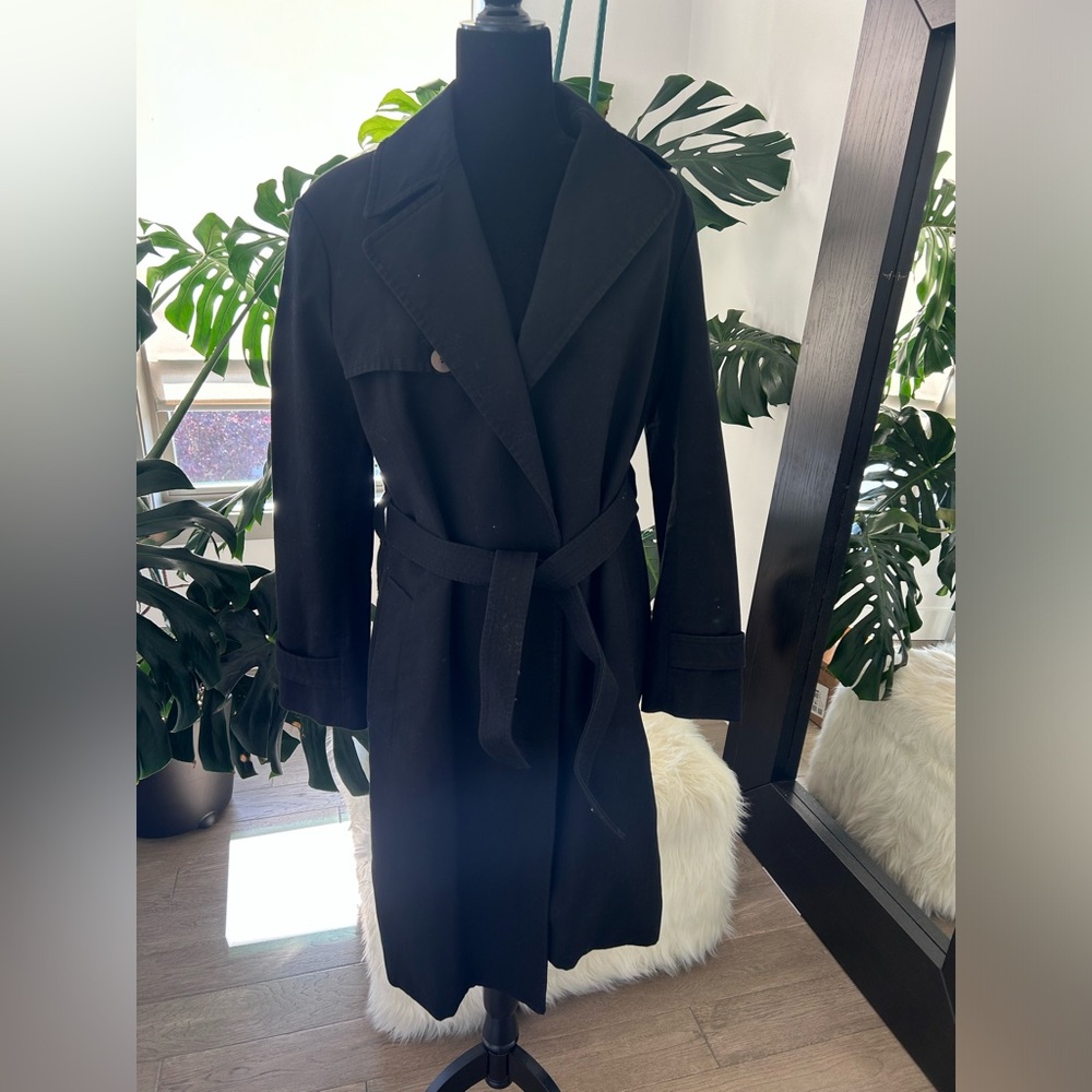 Helmut Lang Women’s Black Trench Coat size Medium